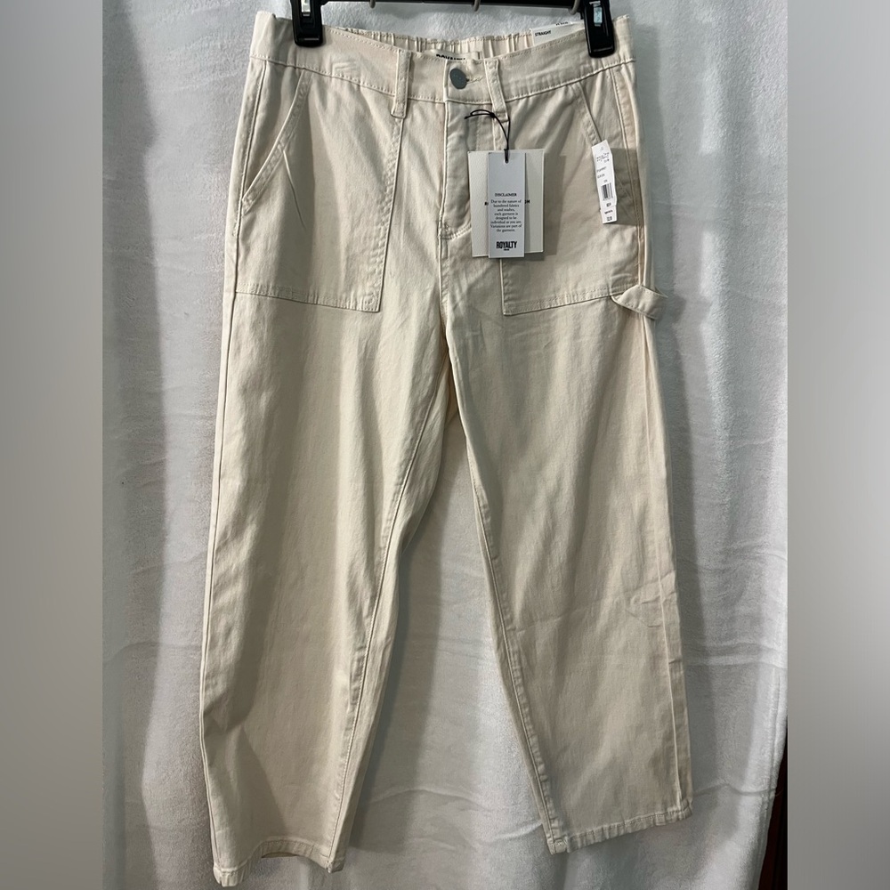 Royalty For Me Ecru Ankle Pants
